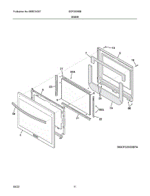 Door parts for Frigidaire Gas Range GCFG3060BDA from AppliancePartsPros.com