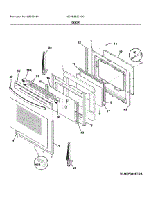 Door parts for Frigidaire Electric Range GCRE302CADC from AppliancePartsPros.com