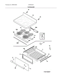 Top / Drawer parts for Frigidaire Electric Range GCRE302CADE from AppliancePartsPros.com