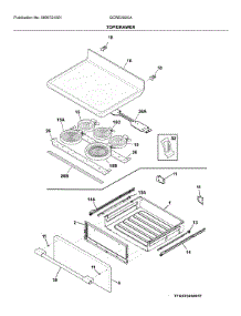 Top / Drawer parts for Frigidaire Electric Range GCRE302CAFA from AppliancePartsPros.com