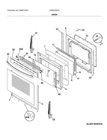 Door parts for Frigidaire Electric Range GCRE302CAFA from AppliancePartsPros.com