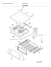 Top / Drawer parts for Frigidaire Electric Range GCRE302CAFC from AppliancePartsPros.com