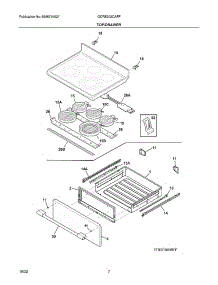 Top / Drawer parts for Frigidaire Electric Range GCRE302CAFF from AppliancePartsPros.com
