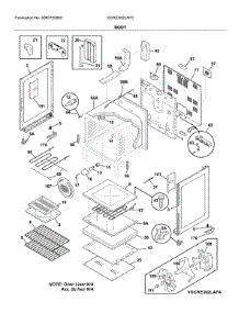 Body parts for Frigidaire Electric Range GCRE302LAFC from AppliancePartsPros.com