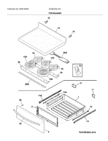 Top / Drawer parts for Frigidaire Electric Range GCRE302LAFC from AppliancePartsPros.com