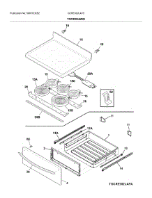 Top / Drawer parts for Frigidaire Electric Range GCRE302LAFD from AppliancePartsPros.com
