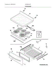Top / Drawer parts for Frigidaire Electric Range GCRE302LAFF from AppliancePartsPros.com