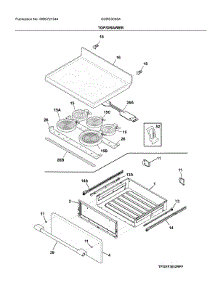 Top / Drawer parts for Frigidaire Electric Range GCRE3038ADA from AppliancePartsPros.com