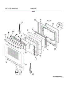 Door parts for Frigidaire Electric Range GCRE3038ADD from AppliancePartsPros.com