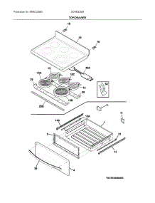 Top / Drawer parts for Frigidaire Electric Range GCRE3038ADE from AppliancePartsPros.com