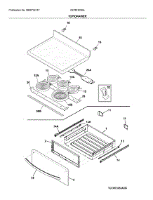 Top / Drawer parts for Frigidaire Electric Range GCRE3038AFB from AppliancePartsPros.com