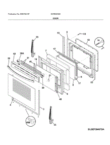 Door parts for Frigidaire Electric Range GCRE3038AFB from AppliancePartsPros.com