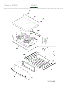 Top / Drawer parts for Frigidaire Electric Range GCRE3038AFC from AppliancePartsPros.com