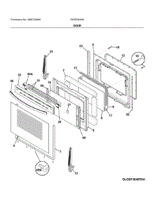 Door parts for Frigidaire Electric Range GCRE3038AFC from AppliancePartsPros.com