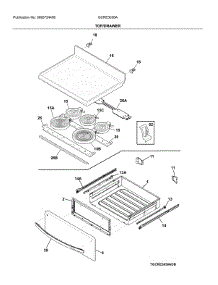 Top / Drawer parts for Frigidaire Electric Range GCRE3038AFD from AppliancePartsPros.com
