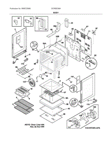 Body parts for Frigidaire Electric Range GCRE3038AFE from AppliancePartsPros.com