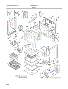Body parts for Frigidaire Electric Range GCRE3038AFG from AppliancePartsPros.com