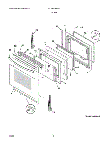 Door parts for Frigidaire Electric Range GCRE3038AFG from AppliancePartsPros.com
