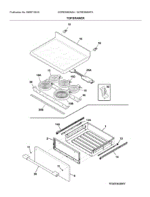 Top / Drawer parts for Frigidaire Electric Range GCRE3060ADA from AppliancePartsPros.com