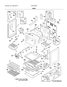 Body parts for Frigidaire Electric Range GCRE3060ADC from AppliancePartsPros.com