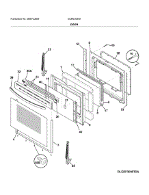 Door parts for Frigidaire Electric Range GCRE3060ADE from AppliancePartsPros.com