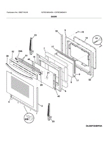 Door parts for Frigidaire Electric Range GCRE3060AFA from AppliancePartsPros.com
