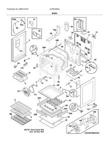Body parts for Frigidaire Electric Range GCRE3060AFD from AppliancePartsPros.com