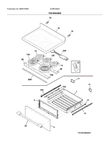 Top / Drawer parts for Frigidaire Electric Range GCRE3060AFE from AppliancePartsPros.com