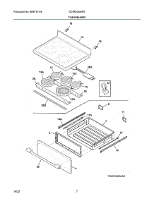 Top / Drawer parts for Frigidaire Electric Range GCRE3060AFG from AppliancePartsPros.com