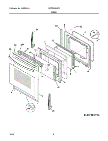 Door parts for Frigidaire Electric Range GCRE3060AFG from AppliancePartsPros.com