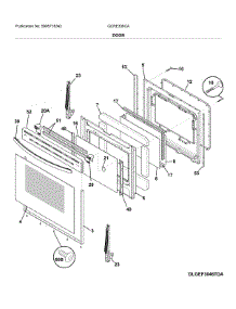 Door parts for Frigidaire Electric Range GCRE306CADA from AppliancePartsPros.com