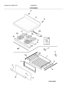 Top / Drawer parts for Frigidaire Electric Range GCRE306CADB from AppliancePartsPros.com