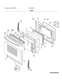Door parts for Frigidaire Electric Range GCRE306CADC from AppliancePartsPros.com