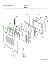 Door parts for Frigidaire Electric Range GCRE306CADD from AppliancePartsPros.com