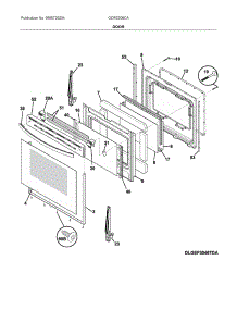 Door parts for Frigidaire Electric Range GCRE306CADF from AppliancePartsPros.com