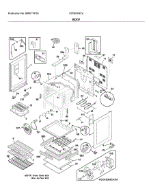 Body parts for Frigidaire Electric Range GCRE306CAFB from AppliancePartsPros.com
