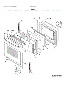 Door parts for Frigidaire Electric Range GCRE306CAFB from AppliancePartsPros.com
