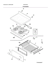 Top / Drawer parts for Frigidaire Electric Range GCRE306CAFC from AppliancePartsPros.com