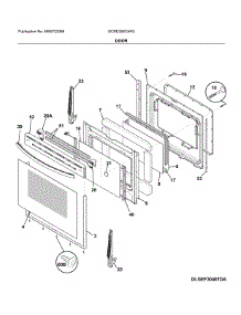 Door parts for Frigidaire Electric Range GCRE306CAFD from AppliancePartsPros.com