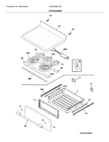 Top / Drawer parts for Frigidaire Electric Range GCRE306CAFE from AppliancePartsPros.com