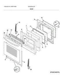 Door parts for Frigidaire Gas Range GCRG302LAFA from AppliancePartsPros.com