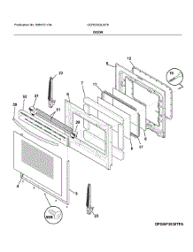Door parts for Frigidaire Gas Range GCRG302LAFB from AppliancePartsPros.com
