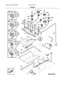 Burner parts for Frigidaire Gas Range GCRG302LAFC from AppliancePartsPros.com