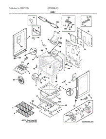 Body parts for Frigidaire Gas Range GCRG302LAFC from AppliancePartsPros.com