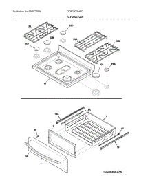 Top / Drawer parts for Frigidaire Gas Range GCRG302LAFC from AppliancePartsPros.com