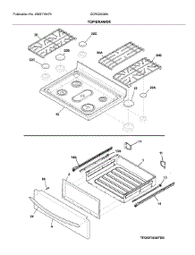 Top / Drawer parts for Frigidaire Gas Range GCRG3038ADA from AppliancePartsPros.com