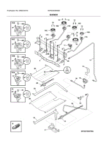 Burner parts for Frigidaire Gas Range GCRG3038ADB from AppliancePartsPros.com