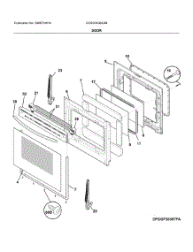 Door parts for Frigidaire Gas Range GCRG3038ADB from AppliancePartsPros.com