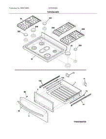 Top / Drawer parts for Frigidaire Gas Range GCRG3038ADC from AppliancePartsPros.com