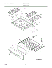 Top / Drawer parts for Frigidaire Gas Range GCRG3038AFD from AppliancePartsPros.com